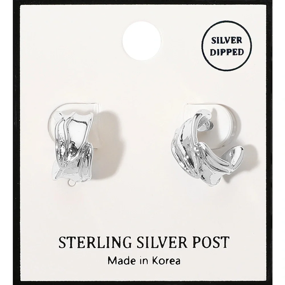 Elegant Silver Hoop Earrings Sterling Silver Posts